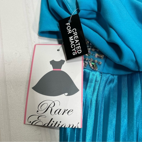 Rare Editions Big Girl's Ombre Zip Up Dressy Maxi Dress Blue Size 12 NWT - Picture 10 of 16